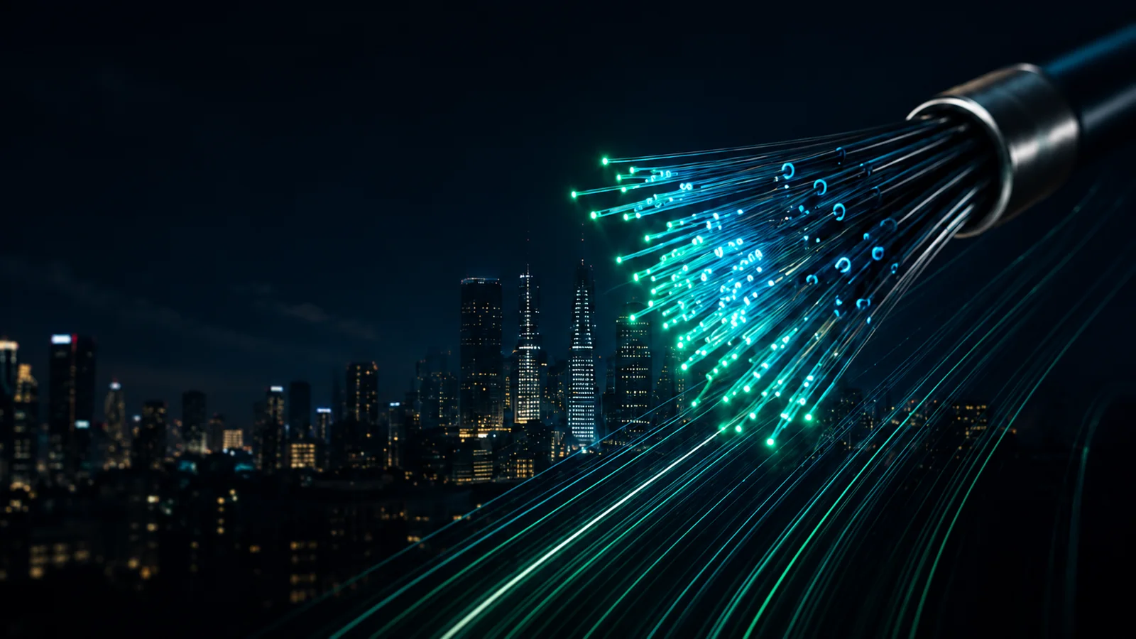Air-blown fibre strands for scalable fibre optic networks